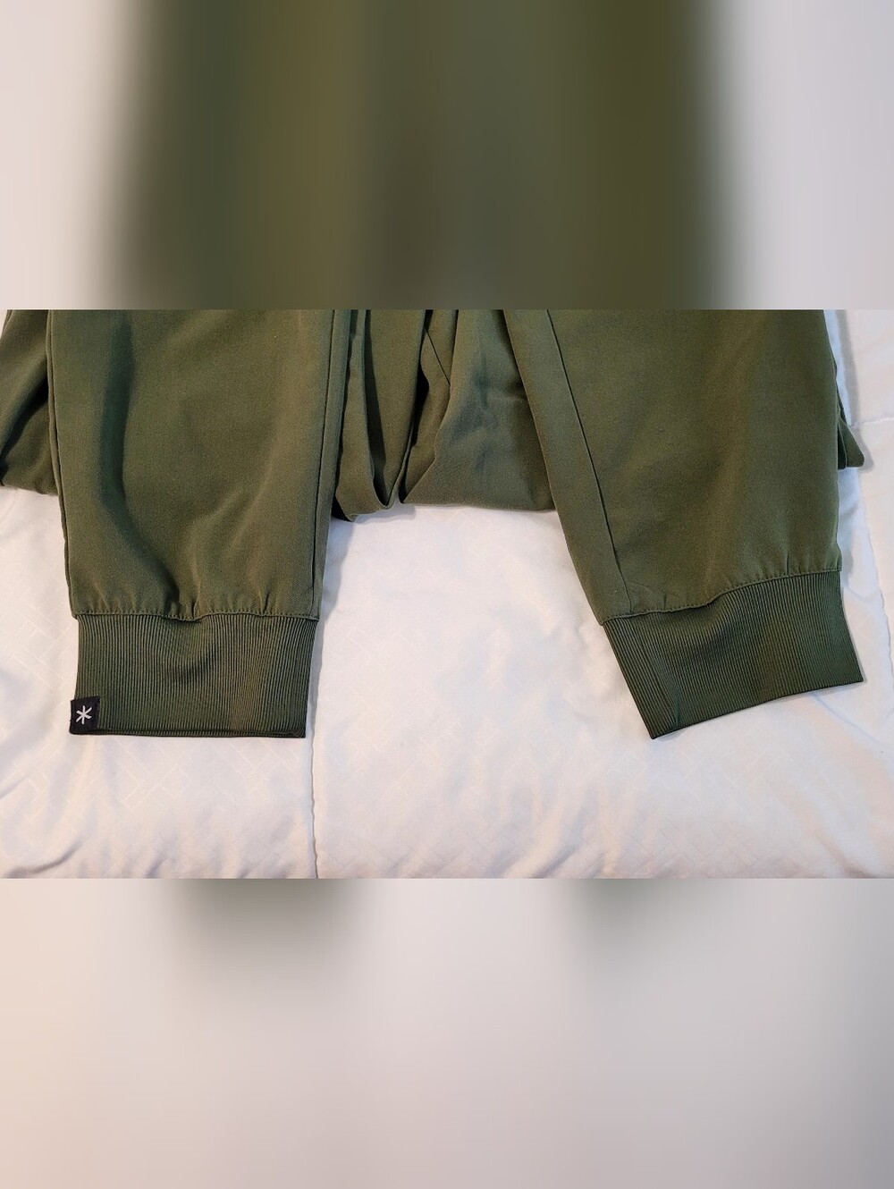 Beyond Scrubs, Olive Green Small Top, Small Tall Jogger Bottom. - Picture 11 of 14